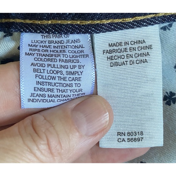 Lucky Brand 329 Classic Straight Jeans Mens 40/32 Dark Wash Denim‎ Stretch EUC - Picture 6 of 7